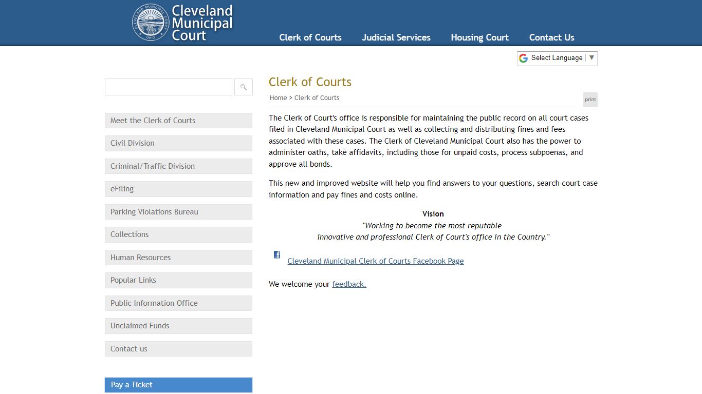 Clerk of Courts - Cleveland Municipal Court
